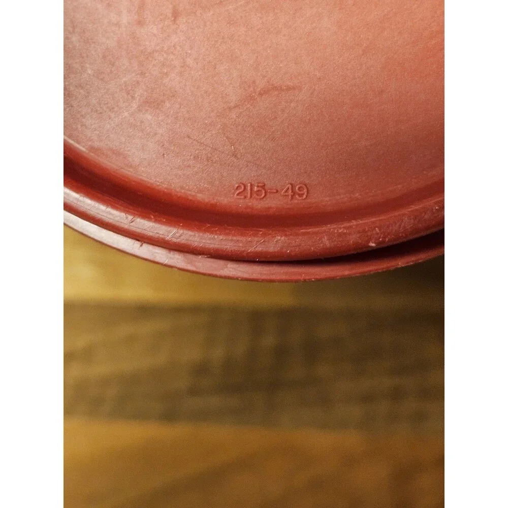 Vintage Tupperware 215 Round A Tab Replacement Seal Lid Red